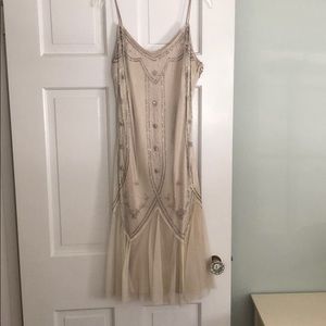 Taupe beaded dress